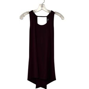 Athleta Dark Burgundy Wine Toe Back Tank Top Size Small